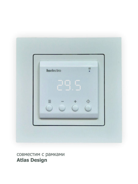 Терморегулятор для теплых полов ТС-2 White под рамку Schneider Atlas Design
